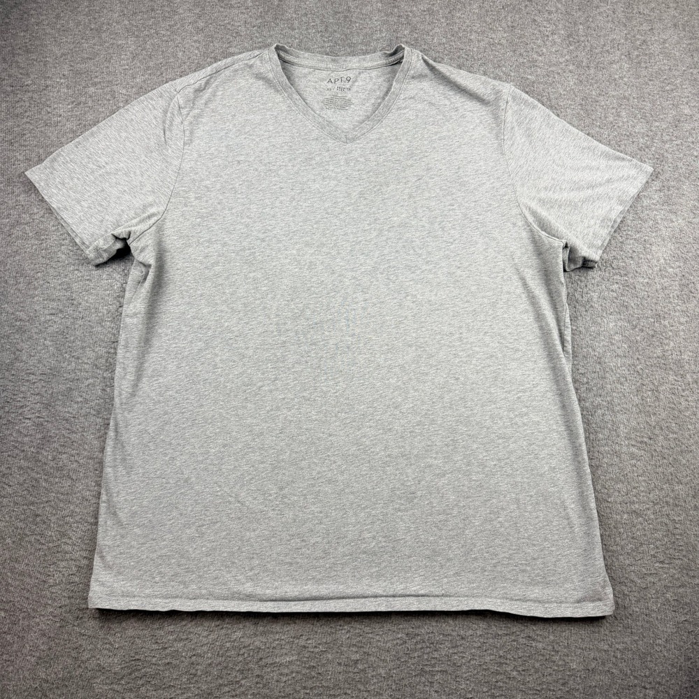 Apt. 9 Premier Flex Women's Size XL Gray V-Neck Short Sleeve T-Shirt